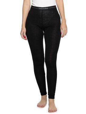 Icebreaker Black 175 Everyday Base Layer Leggings - Merino Wool